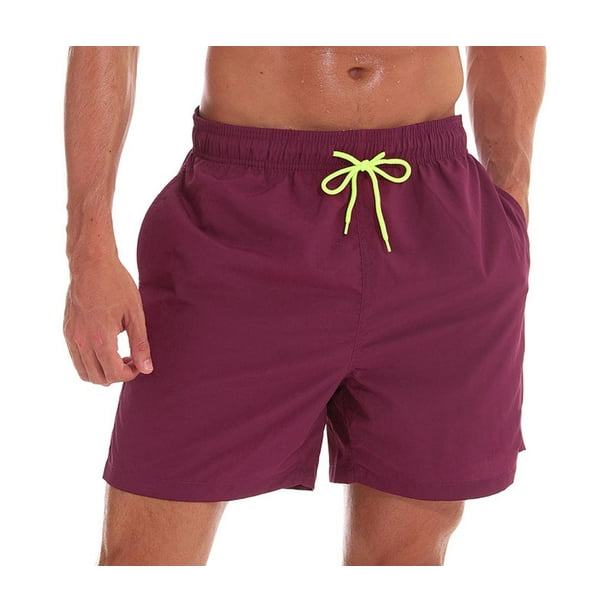 Mens Swim Trunks Red Wine Chocolate Beach Board Shorts Quick Dry Sports Running Swim Board Shorts with Pockets Mesh Lining Mens Swim Trunks Red Wine Chocolate Beach Board Shorts Quick Dry Sports Running Swim Board Shorts with Pockets Mesh Lining